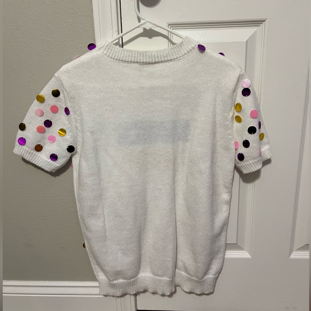 Like New - Cute & Festive Women’s Mardi Gras Sweater - Size Small - Worn Once - Picture 3 of 4